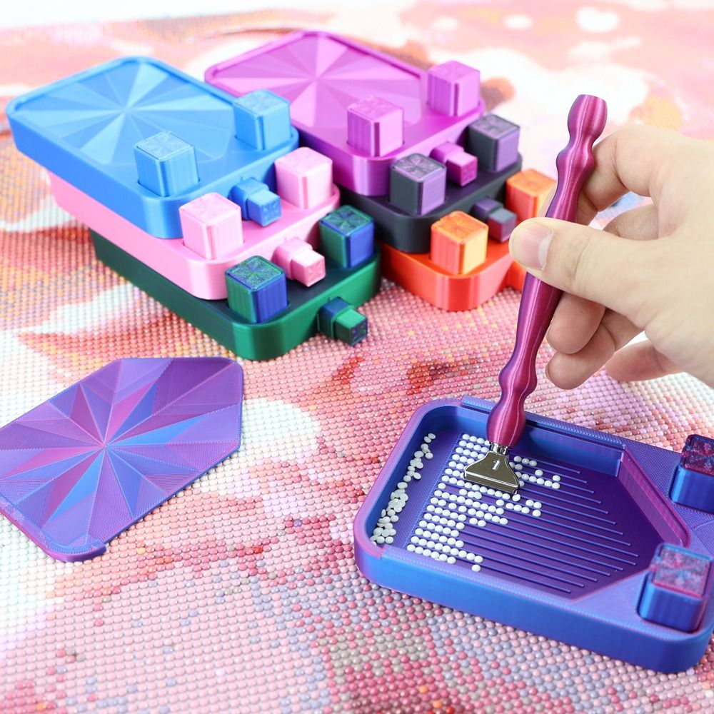 Resin Art Case - DIY Craft Diamond Painting Tray with