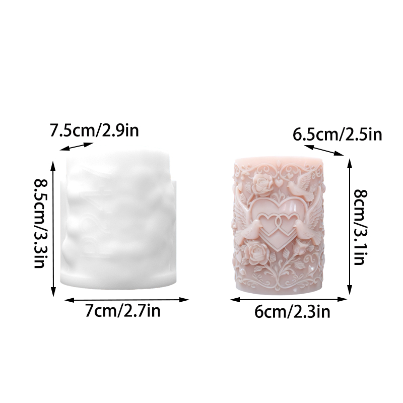 Double Heart Connected White D - Resin Art Rose 评论和价格