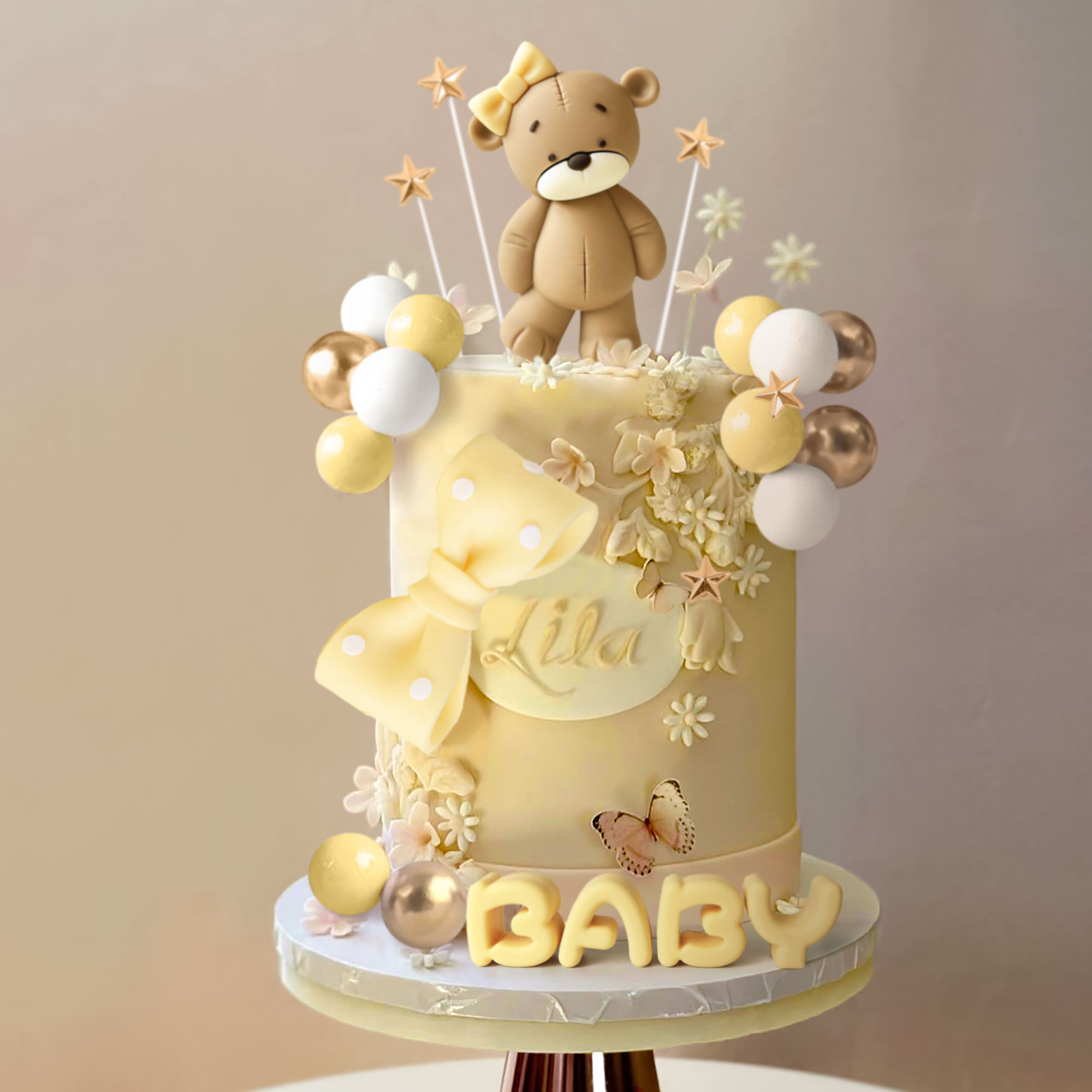 LaVenty Pink Bear Cake Decorat - Resin Art Alphabet 评论和价格
