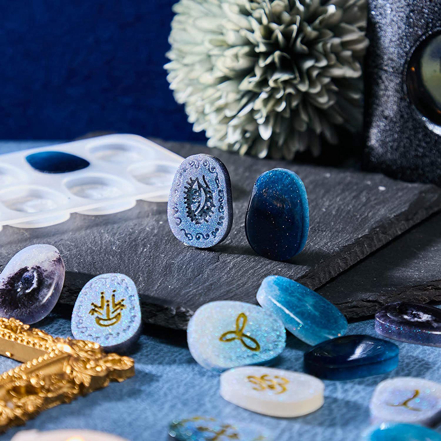ABWZ-Witch Rune Resin Mold Sym - Resin Art Alphabet 评论和价格