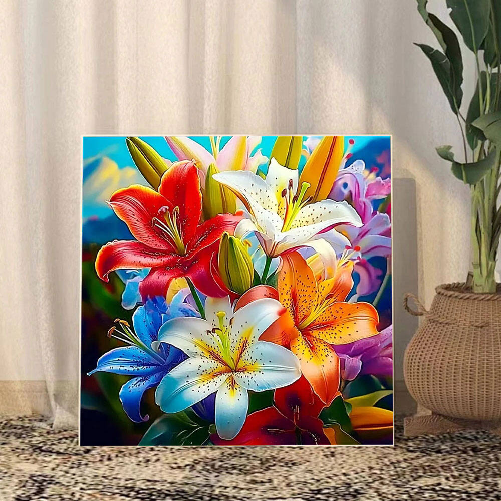 Huacan Modern Art Flower Diamo - Resin Art Wallpaper 评论和价格