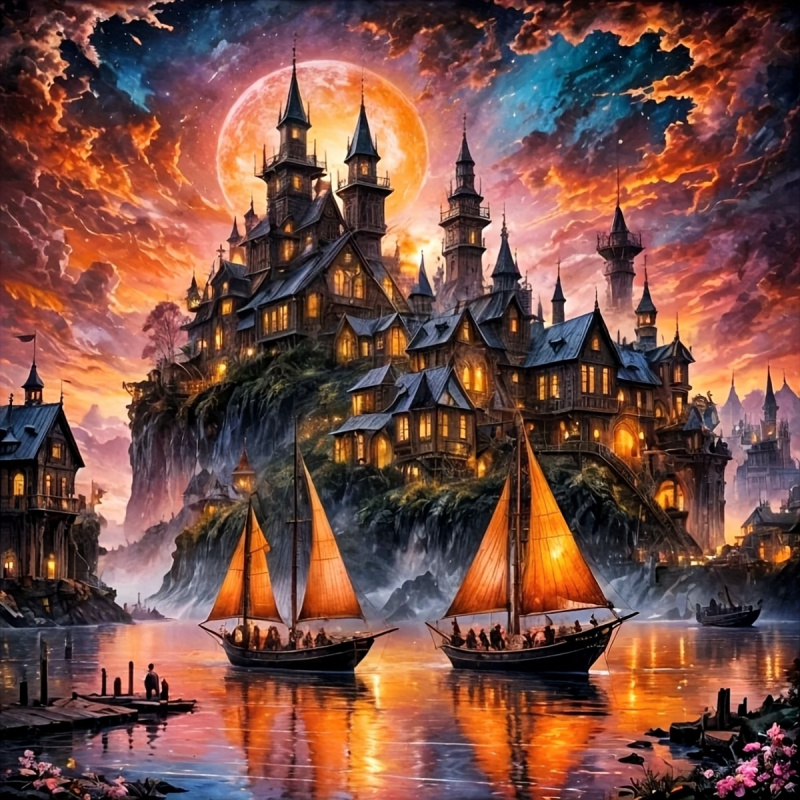 Diamond Painting Kit, Castle a - Resin Art Work 评论和价格