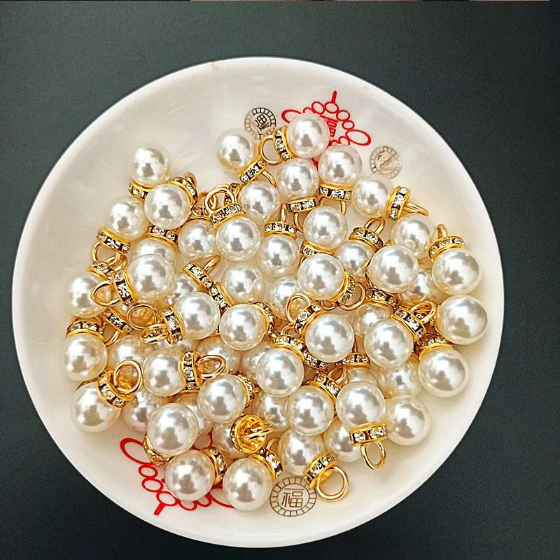 30Pcs Round Pearl Diamond Pend - Resin Art Wedding Gift 评论和价格