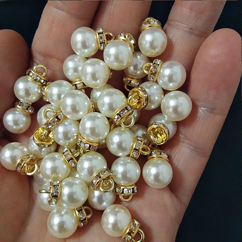 30Pcs Round Pearl Diamond Pend - Resin Art Wedding Gift 评论和价格