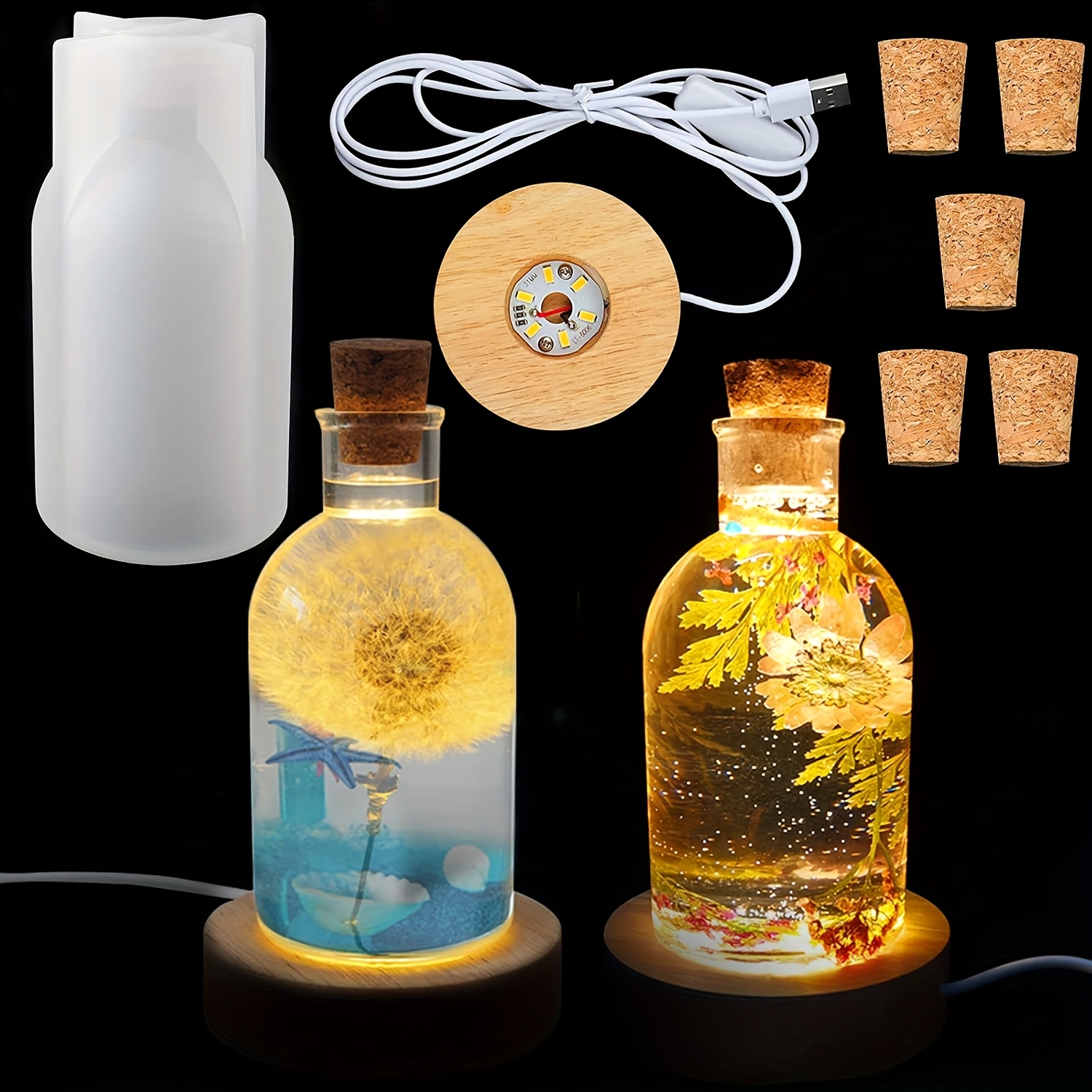 Drift Bottle Light Resin Mold  - Resin Art Equipment 评论和价格