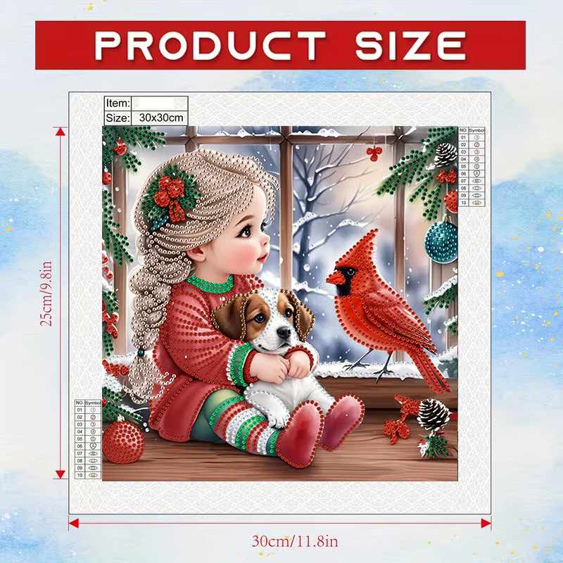 Winter Girl and Dog Diamond Pa - Resin Art Work 评论和价格