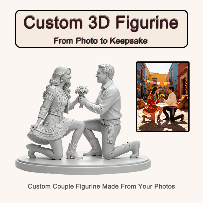 Custom 3D Printed Couple Figur - Resin Art Wedding Gift 评论和价格