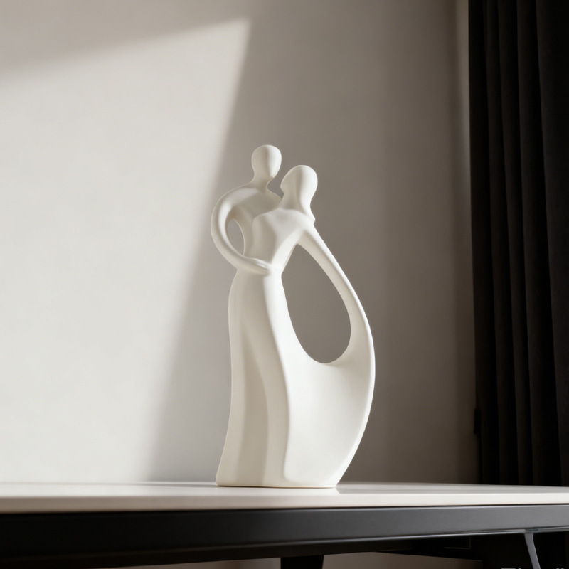 Nordic Ceramic Couple Hugging  - Resin Art Wedding Gift 评论和价格